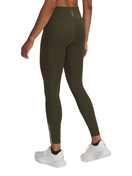 Under Armour Launch Sports Leggings, Green / Reflective - view 2, Green / Reflective