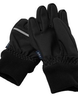 Polarn O. Pyret Kids' Waterproof Shell Gloves, Black - view 2, Black