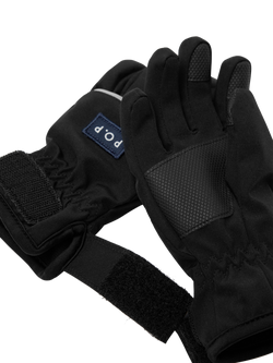 Polarn O. Pyret Kids' Waterproof Soft Shell Gloves, Black - view 2, Black