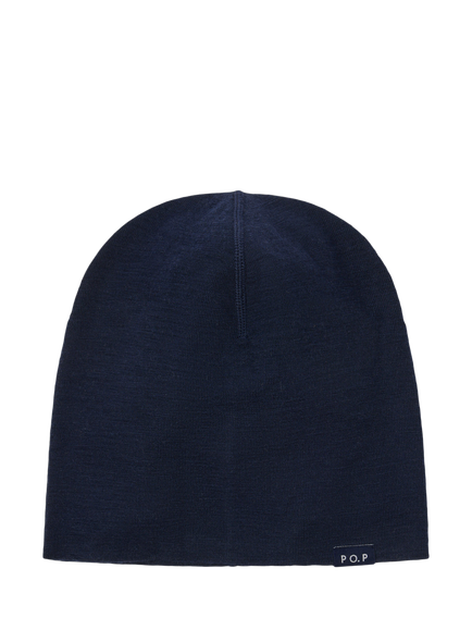 Polarn O. Pyret Kids' Merino Wool Beanie Hat, Blue, Blue