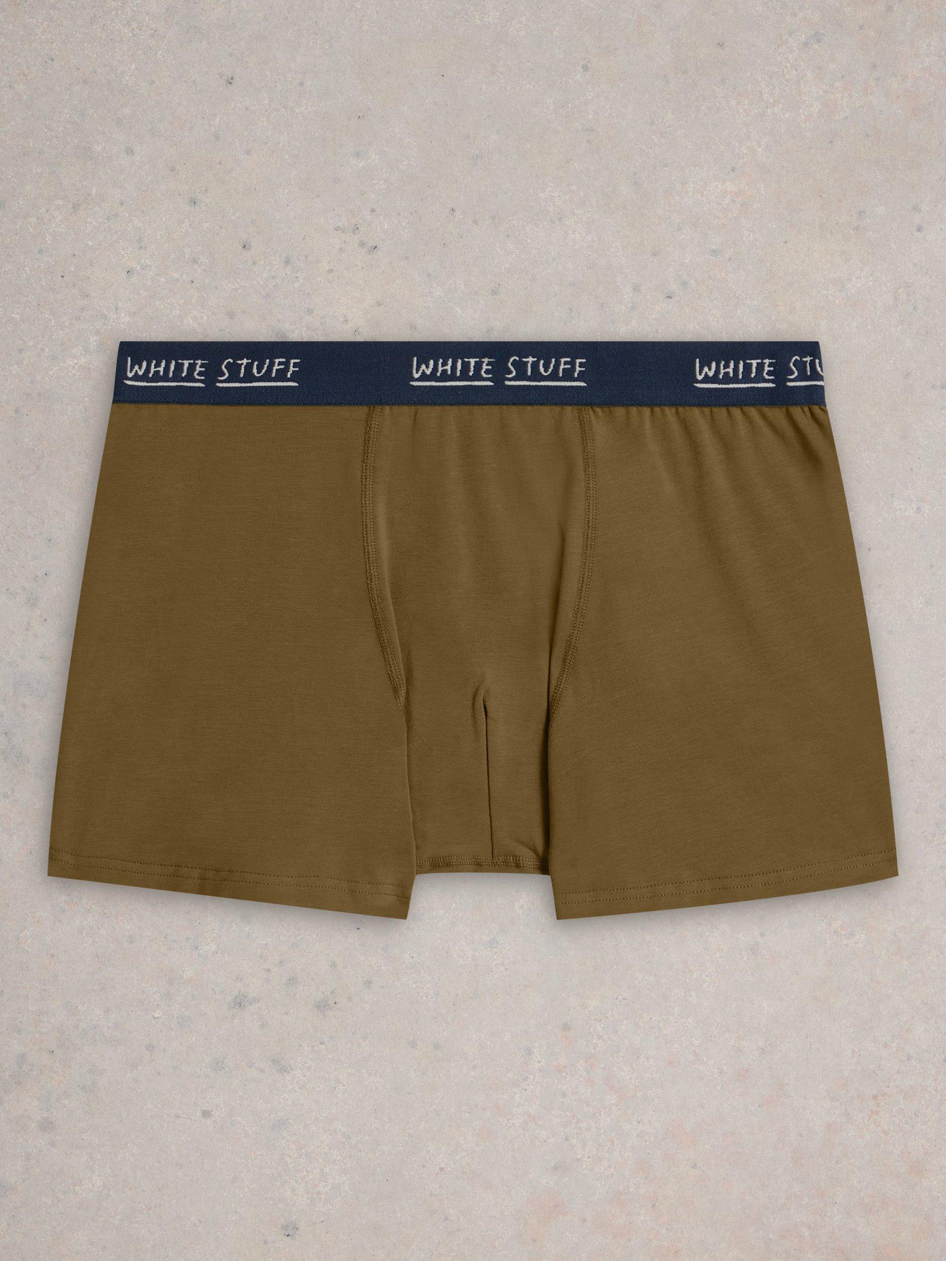 Product image 2 of 3, which shows White Stuff Hove Cotton Blend Boxers, Pack of 2, Navy, S