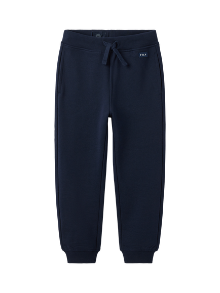 Polarn O. Pyret Kid's Cotton Joggers, Blue, Blue