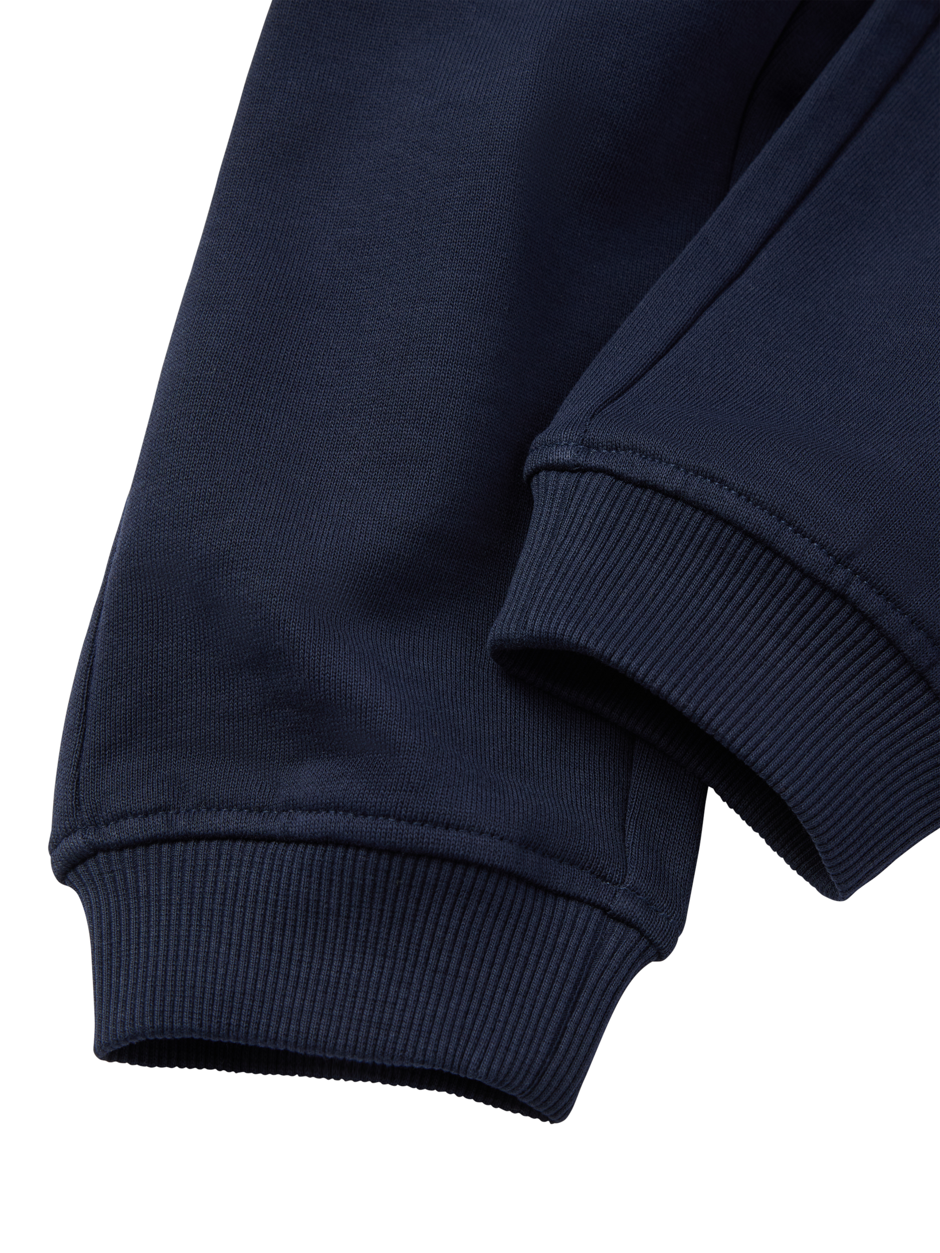 Product image 2 of 3, which shows Polarn O. Pyret Kid's Cotton Joggers, Blue, 3-4 years