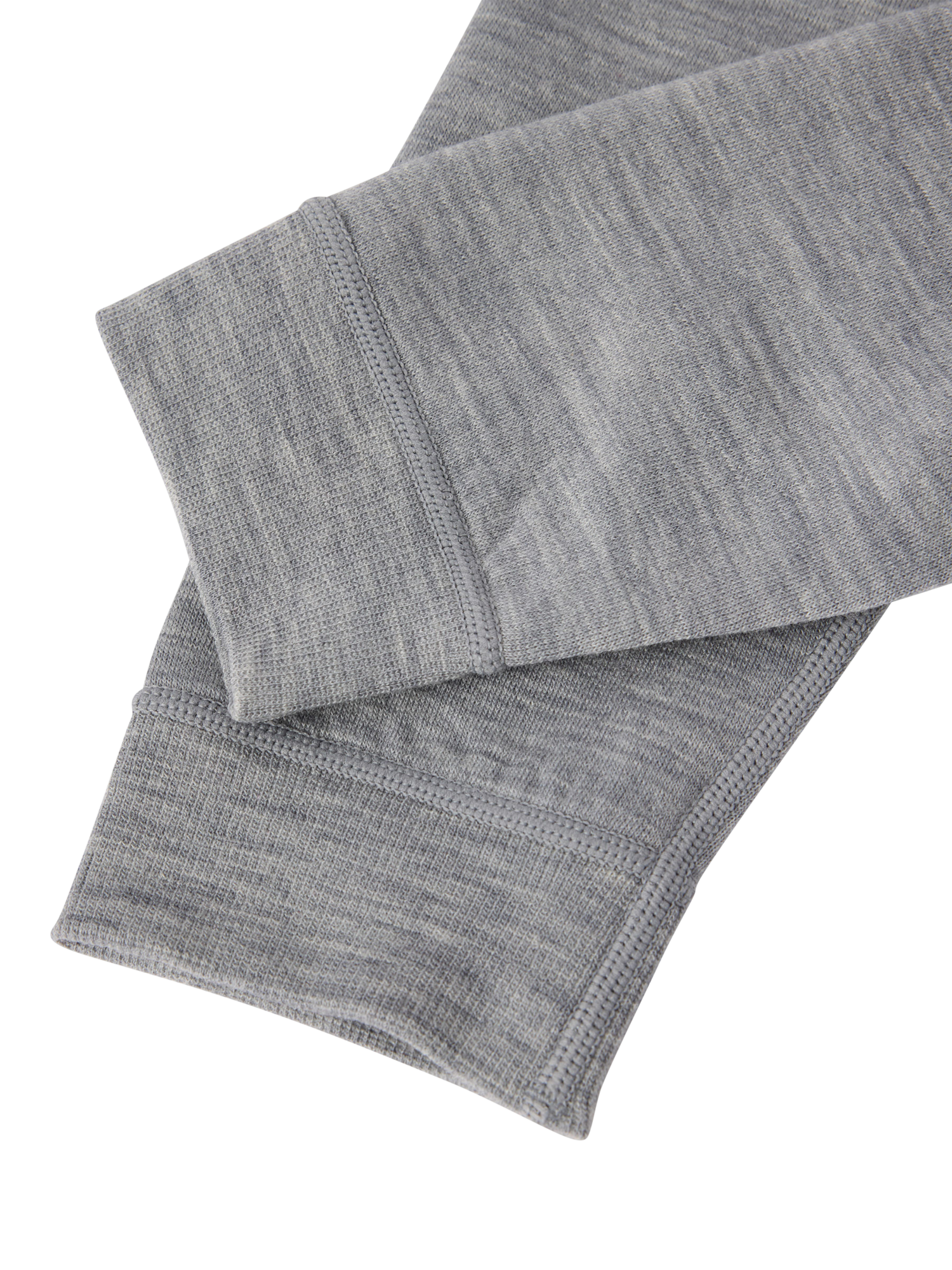 Product image 3 of 3, which shows Polarn O. Pyret Kids' Merino Wool Long Johns, Grey, 0-2 months