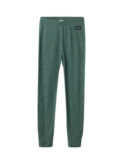 Polarn O. Pyret Kids' Merino Wool Long Johns, Green, Green