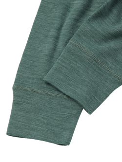 Polarn O. Pyret Kids' Merino Wool Long Johns, Green - view 2, Green