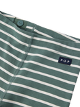 Polarn O. Pyret Cotton Stripe Leggings, Green