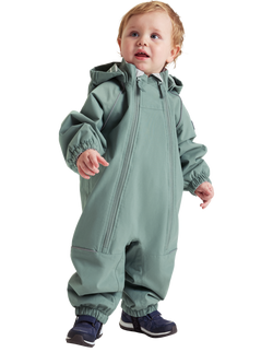 Polarn O. Pyret Kids' Waterproof Puddlesuit, Green, Green