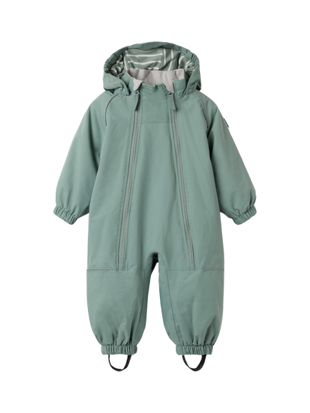 Polarn O. Pyret Kids' Waterproof Puddlesuit, Green - view 2, Green