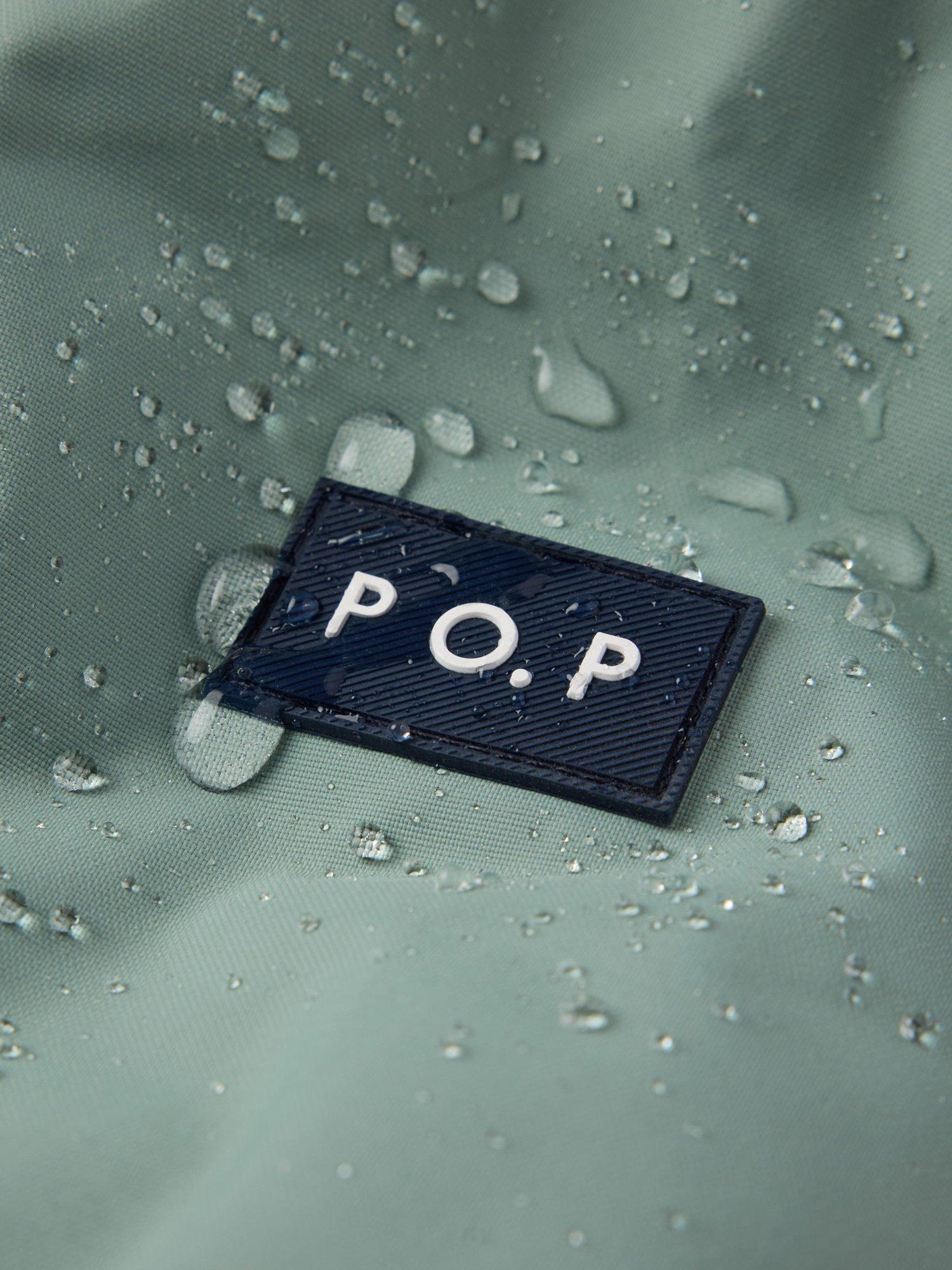 Product image 4 of 8, which shows Polarn O. Pyret Kids' Waterproof Puddlesuit, Green, 6-9 months