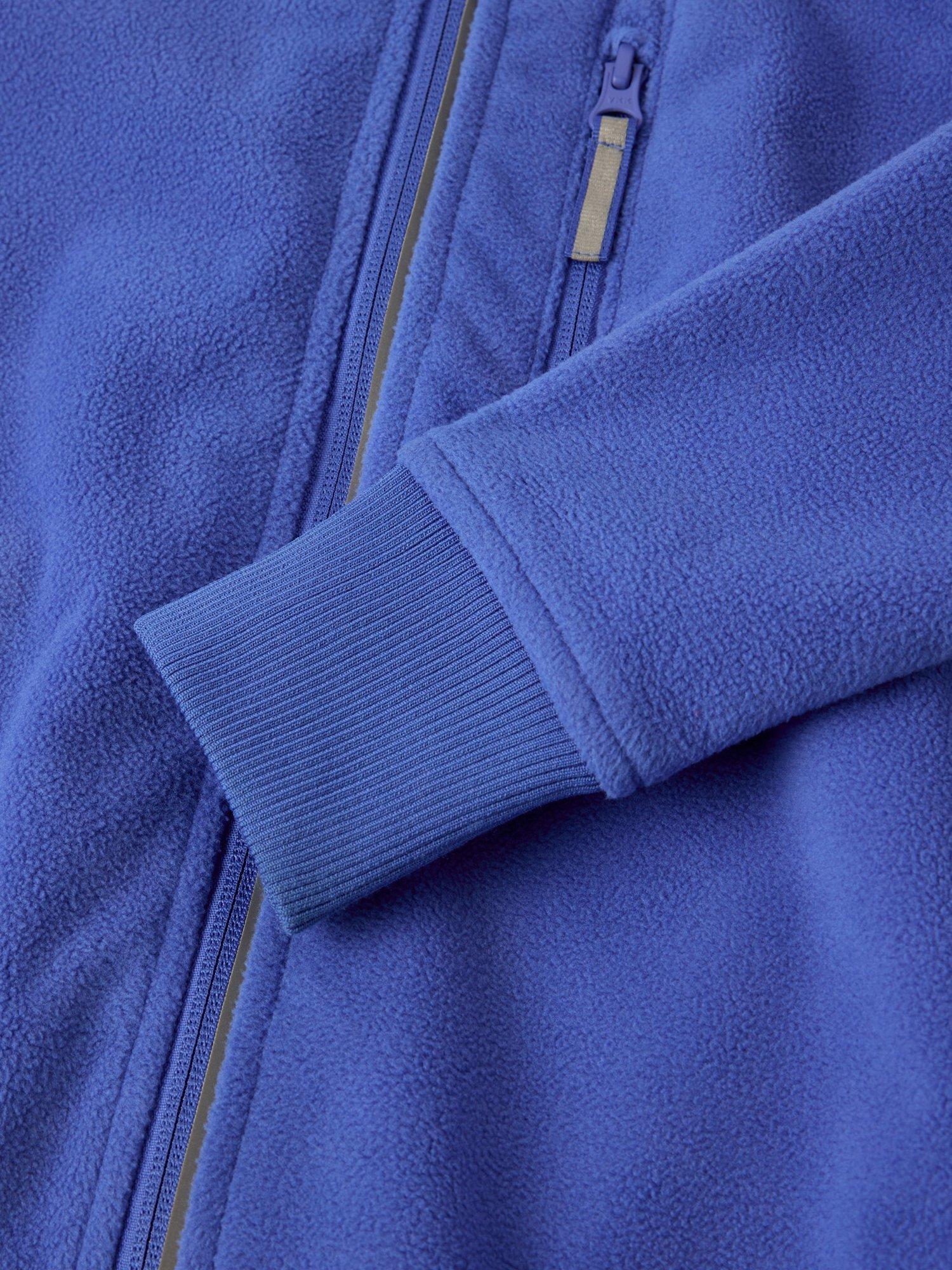 Product image 3 of 4, which shows Polarn O. Pyret Kids' Windproof Fleece Jacket, Blue, 4-5 years