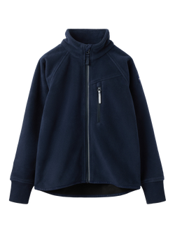 Polarn O. Pyret Kids' Windproof Fleece Jacket, Blue, Blue