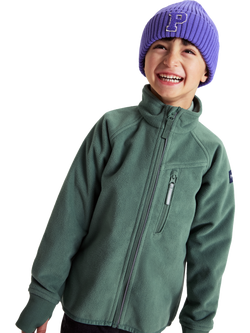 Polarn O. Pyret Kids' Windproof Fleece Jacket, Green, Green
