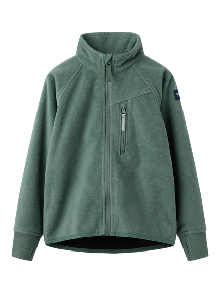 Polarn O. Pyret Kids' Windproof Fleece Jacket, Green - view 2, Green