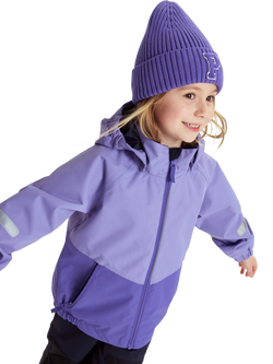 Polarn O. Pyret Kids' Two-Tone Windproof Waterproof Shell Jacket - view 2, Purple