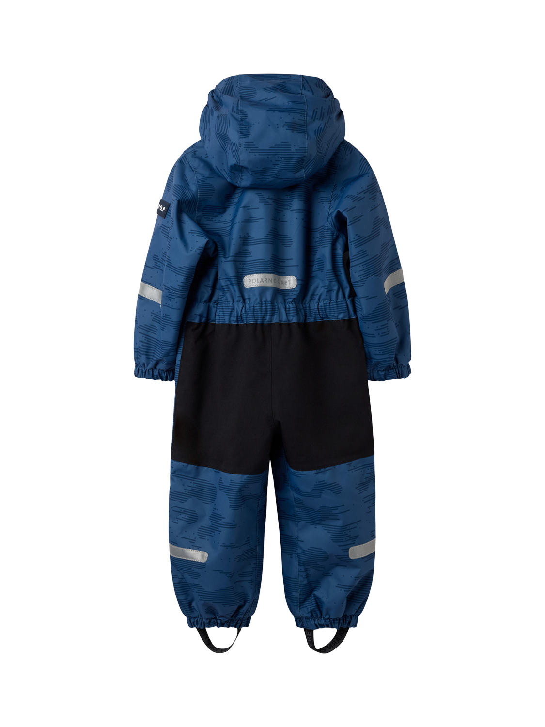 Product image 5 of 7, which shows Polarn O. Pyret Kids' Waterproof Puddlesuit, Blue, 6-9 months