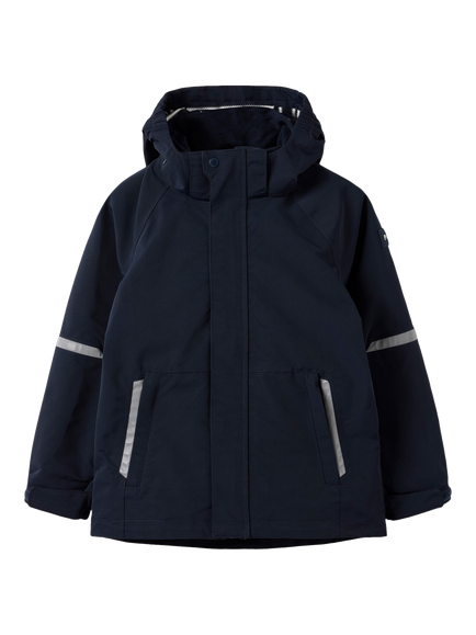 Polarn O. Pyret Kids' Stormy Waterproof Shell Coat, Blue, Blue