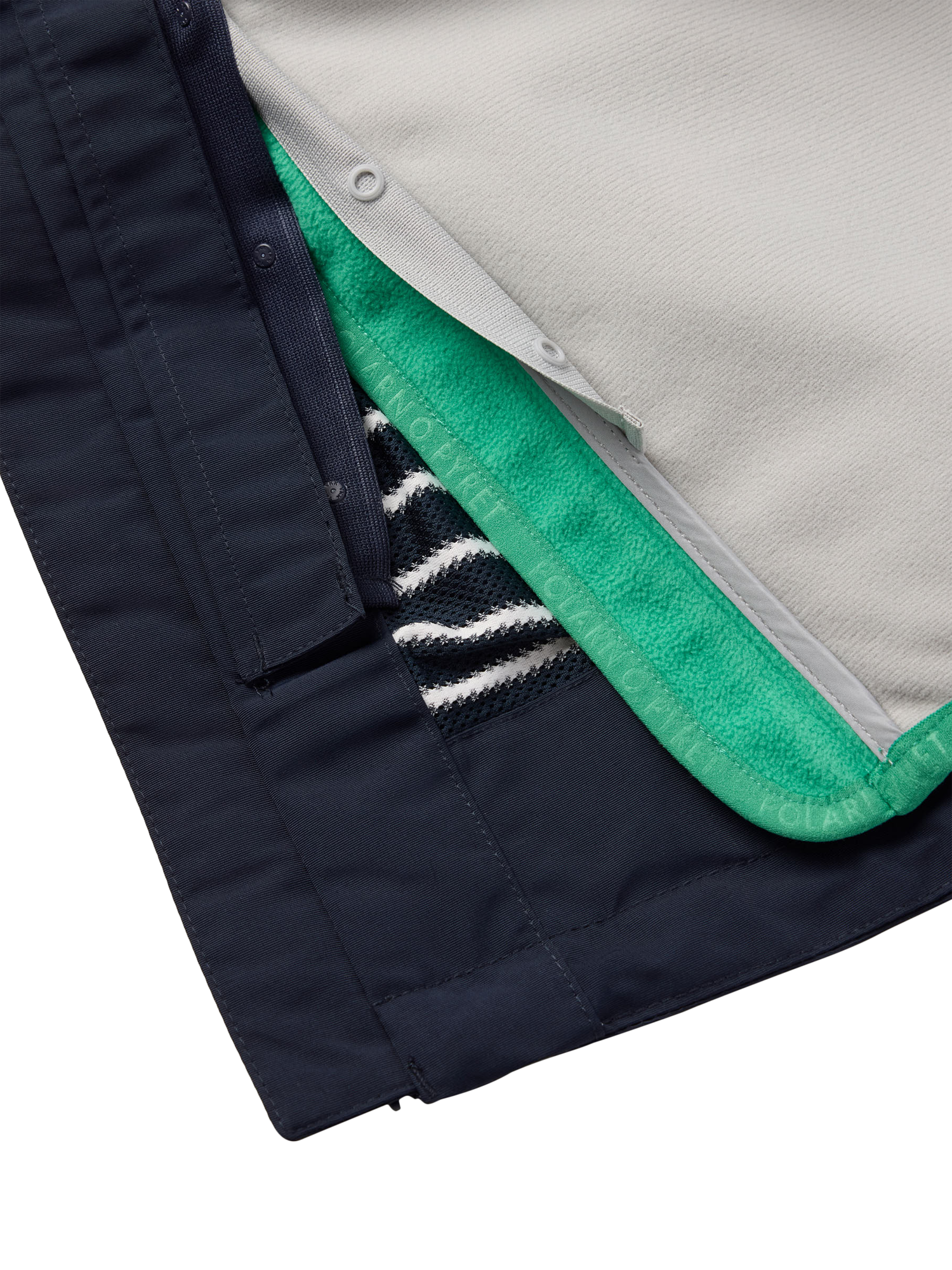 Product image 6 of 8, which shows Polarn O. Pyret Kids' Stormy Waterproof Shell Coat , Blue, 3-4 years