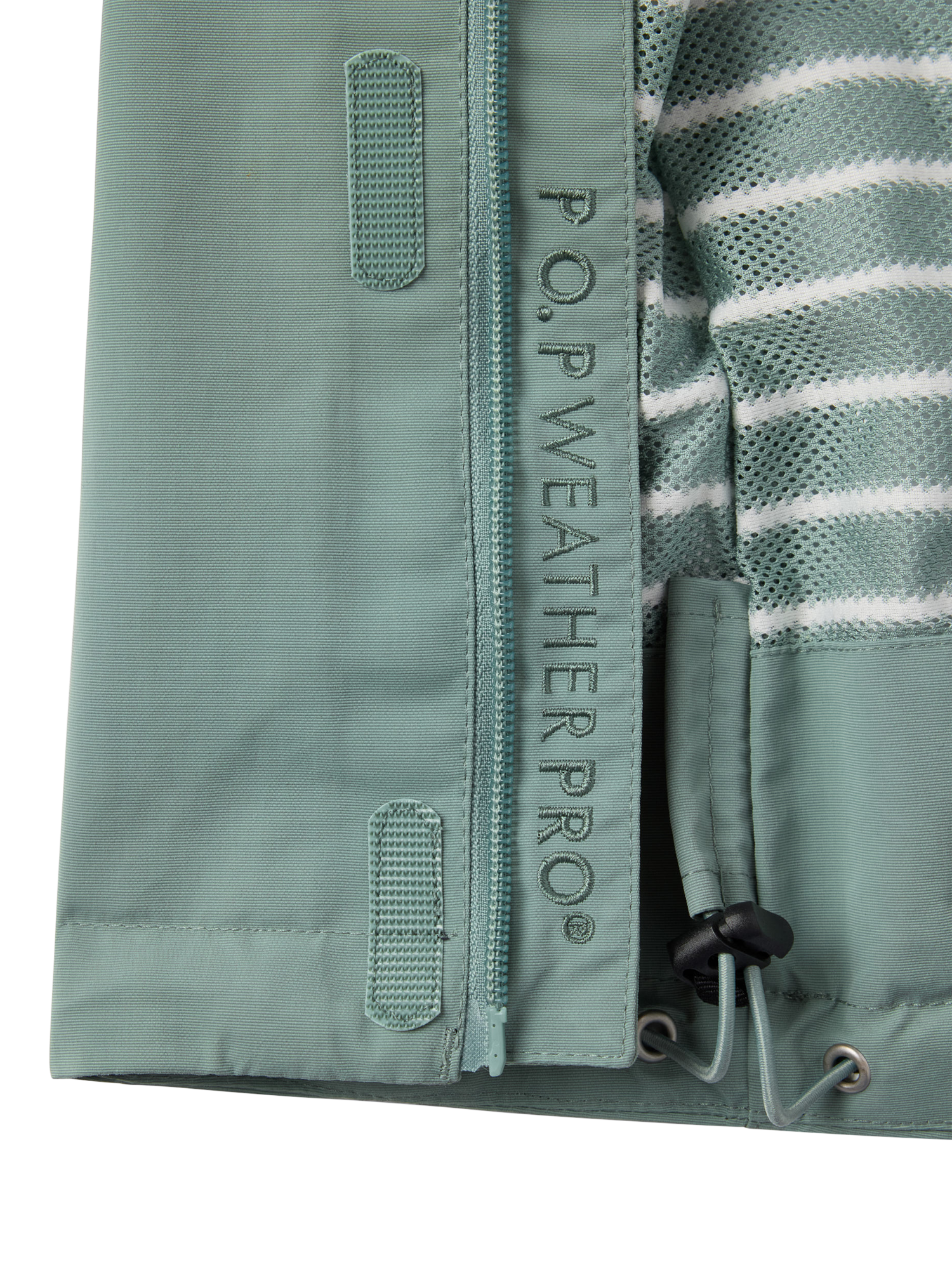 Product image 3 of 11, which shows Polarn O. Pyret Kids' Waterproof Shell Coat, Green, 3-4 years