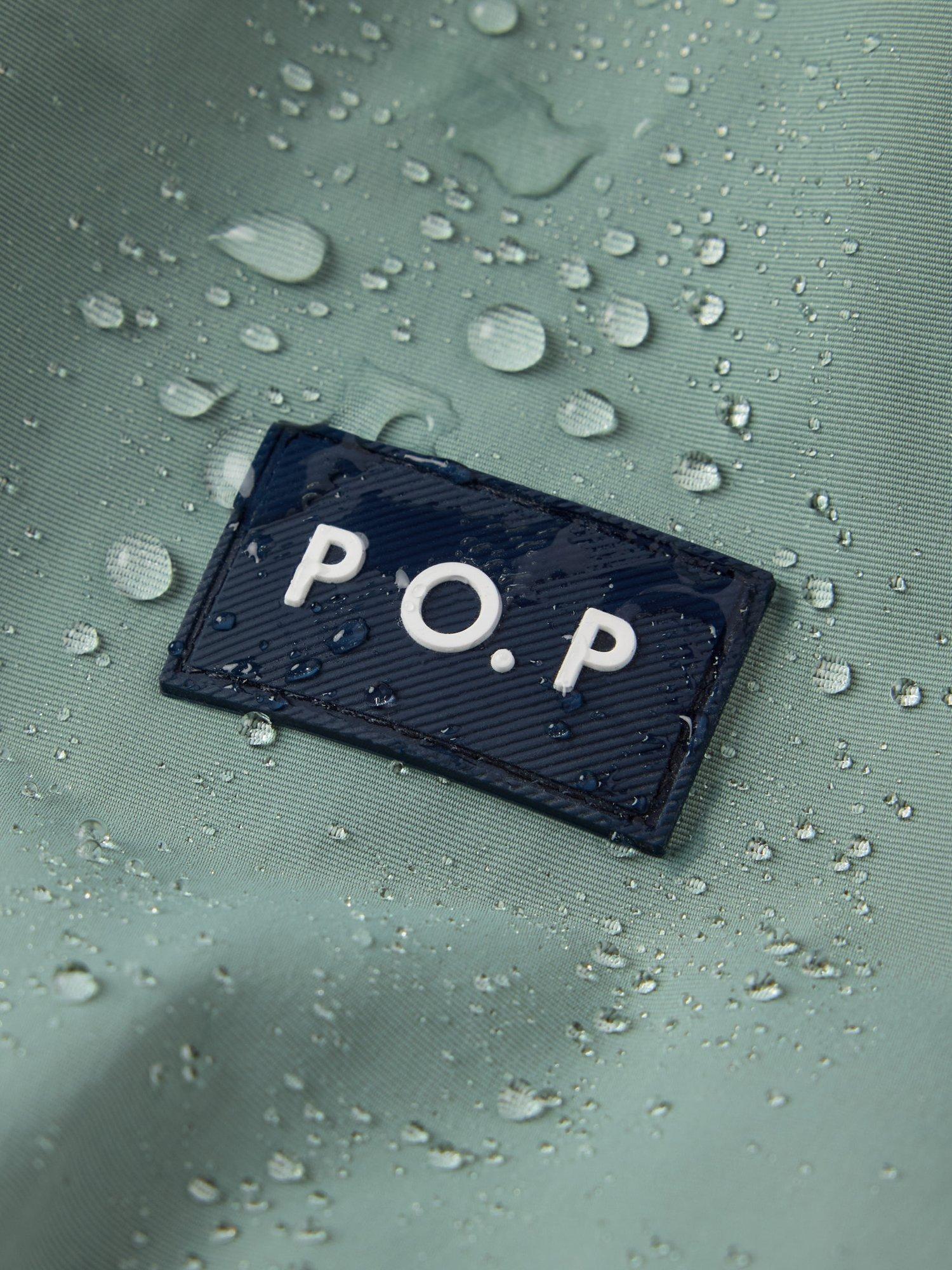 Product image 5 of 11, which shows Polarn O. Pyret Kids' Waterproof Shell Coat, Green, 3-4 years