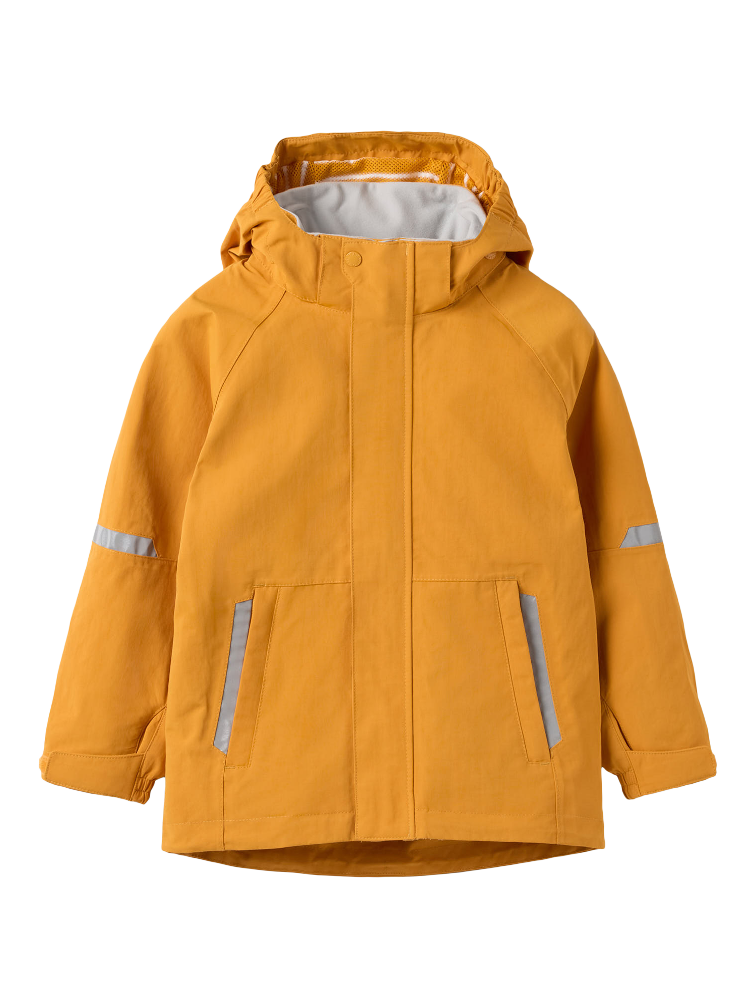 Product image 2 of 10, which shows Polarn O. Pyret Kids' Waterproof Shell Coat, Yellow, 3-4 years