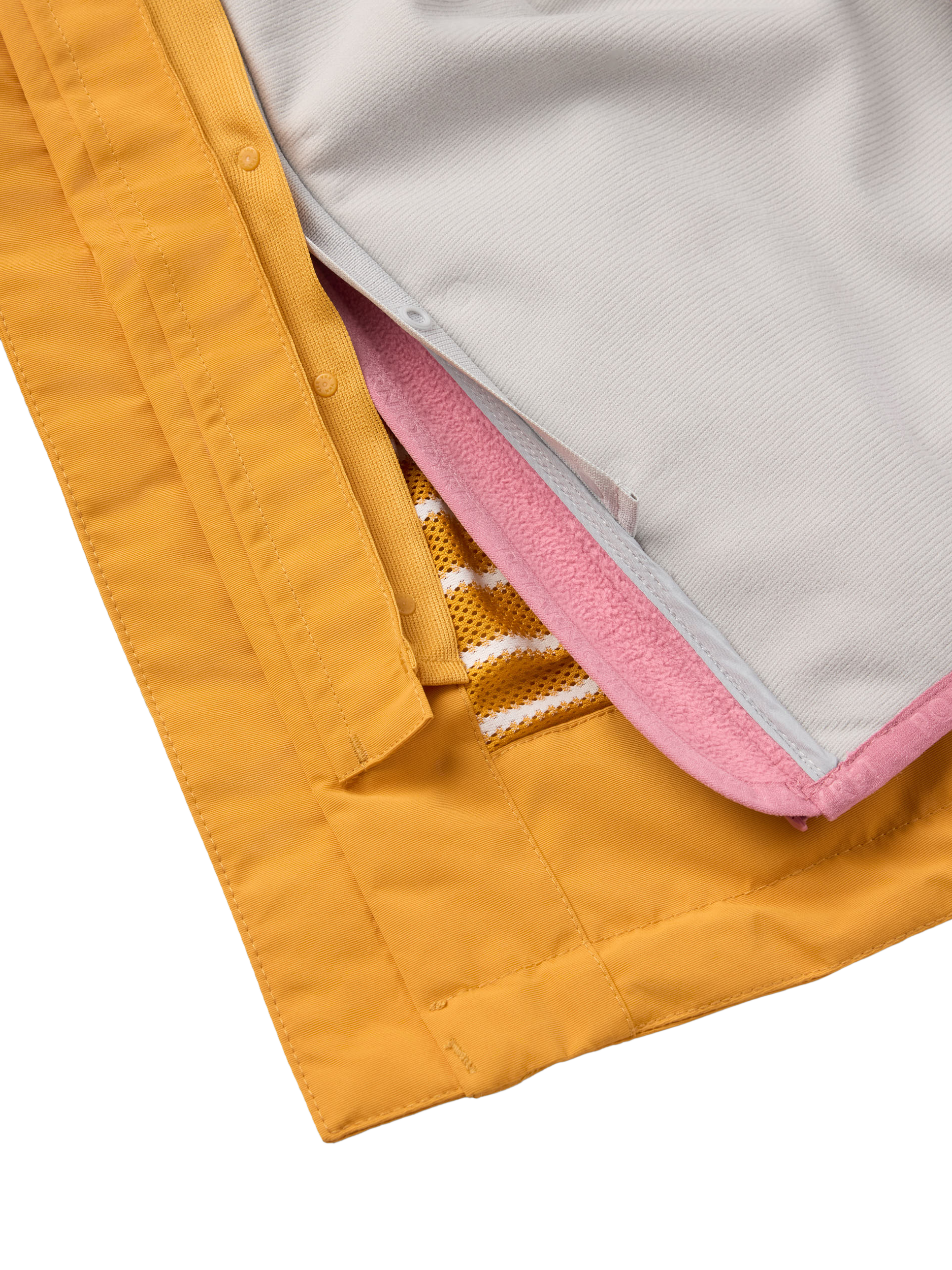 Product image 3 of 10, which shows Polarn O. Pyret Kids' Waterproof Shell Coat, Yellow, 3-4 years