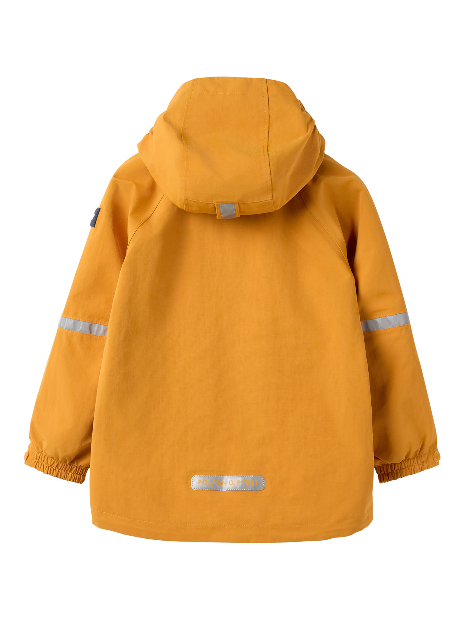 Product image 9 of 10, which shows Polarn O. Pyret Kids' Waterproof Shell Coat, Yellow, 3-4 years
