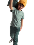 Polarn O. Pyret Kids' Cotton Pocket T-Shirt, Green