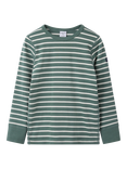 Polarn O. Pyret Cotton Regular Fit Long Sleeve T-Shirt, Green