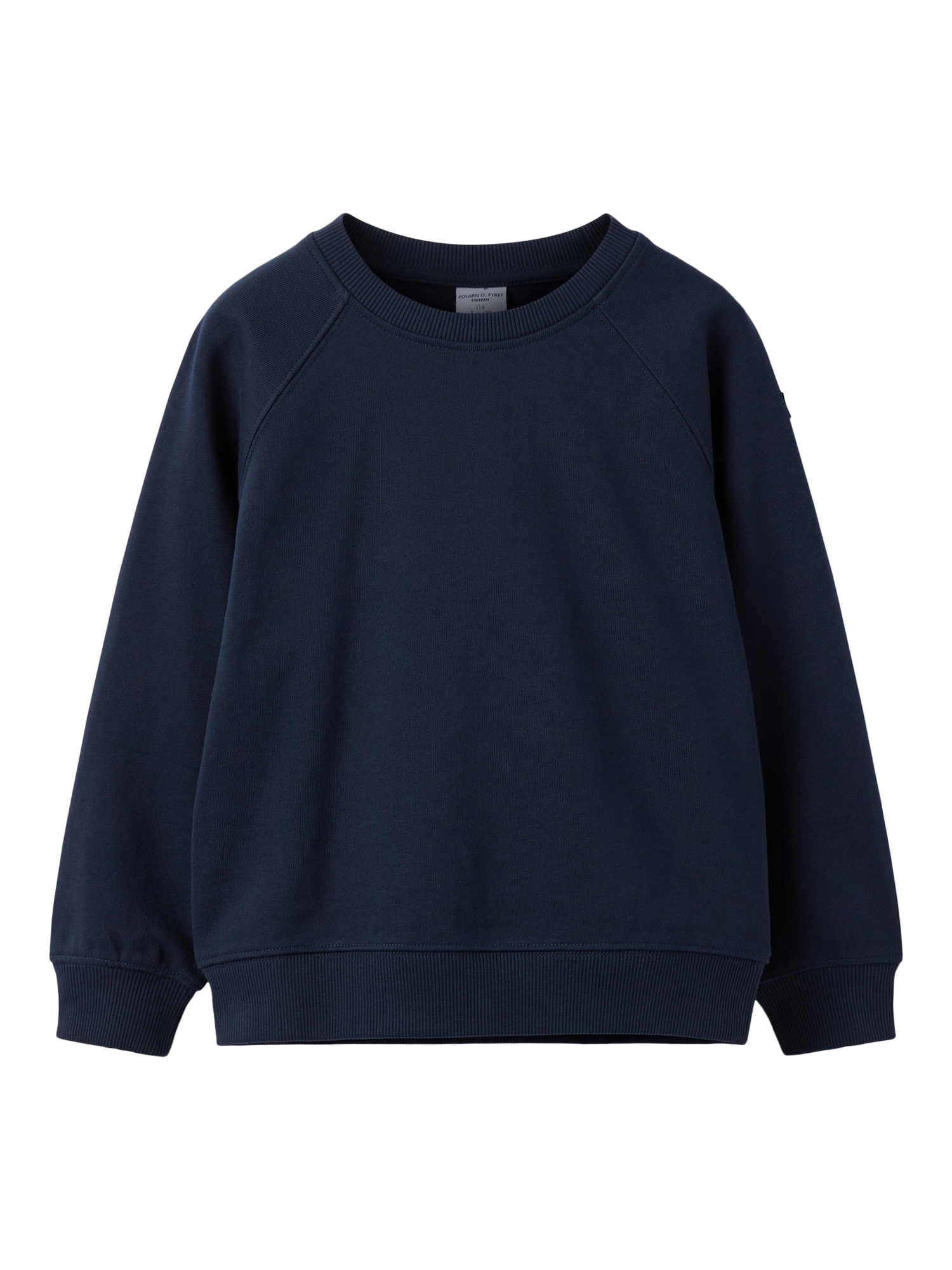 Product image 2 of 5, which shows Polarn O. Pyret Kids' Cotton Sweatshirt, Blue, 3-4 years
