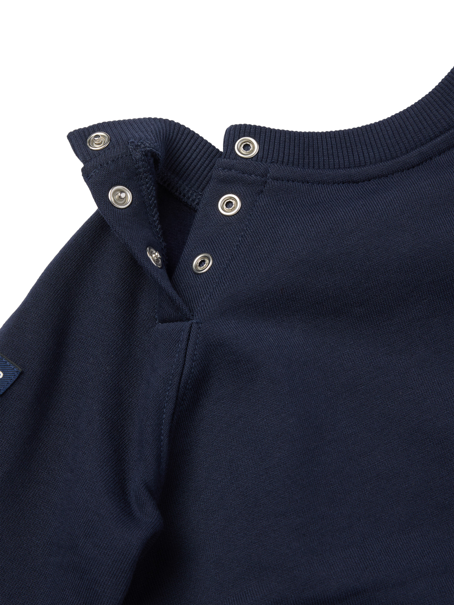 Product image 4 of 5, which shows Polarn O. Pyret Kids' Cotton Sweatshirt, Blue, 3-4 years