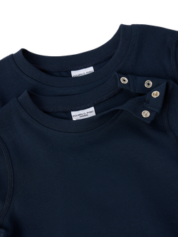 Polarn O. Pyret Kids' Cotton Regular Fit Short Sleeve T-Shirt - view 2, Blue