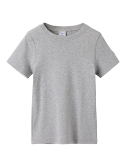 Polarn O. Pyret Kids' Cotton Regular Fit Short Sleeve T-Shirt, Grey, Grey
