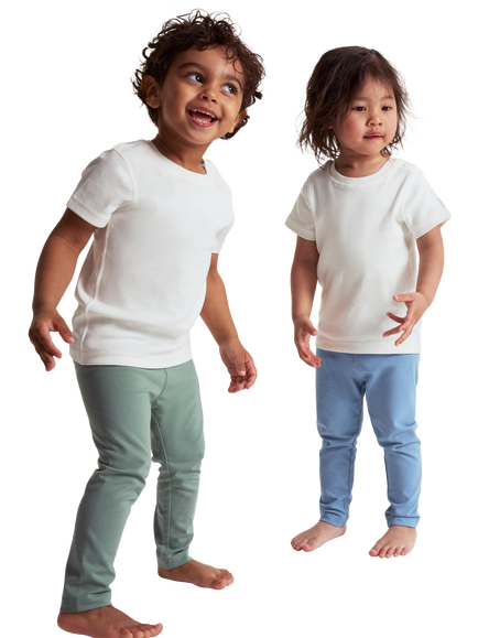 Polarn O. Pyret Kids' Cotton Regular Fit Short Sleeve T-Shirt, White, White