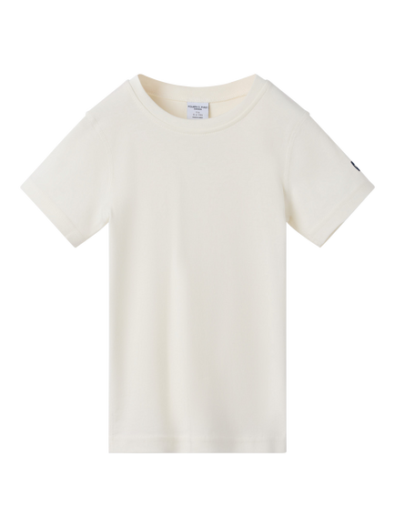 Polarn O. Pyret Kids' Cotton Regular Fit Short Sleeve T-Shirt, White - view 2, White