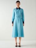 L.K.Bennett Henri Rope Jacquard Shirt Dress, Multi/Blue