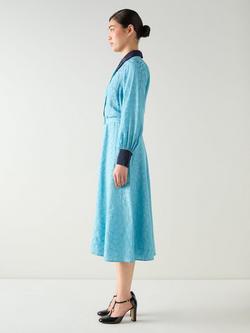 L.K.Bennett Henri Rope Jacquard Shirt Dress, Multi/Blue - view 2, Multi/Blue