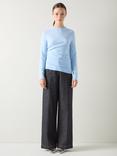 L.K.Bennett Dora Merino Wool Rich Jumper, Light Blue