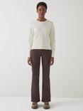 L.K.Bennett Buttercup Pearl Wool Blend Jumper, Ivory