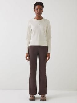 L.K.Bennett Buttercup Pearl Wool Blend Jumper, Ivory, Ivory