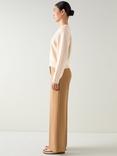 L.K.Bennett Sandy Stitch Detail Jumper, Ivory