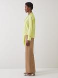 L.K.Bennett Maggie Tie Neck Jacquard Top, Lime