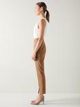 L.K.Bennett Amber Check Trousers, Brown