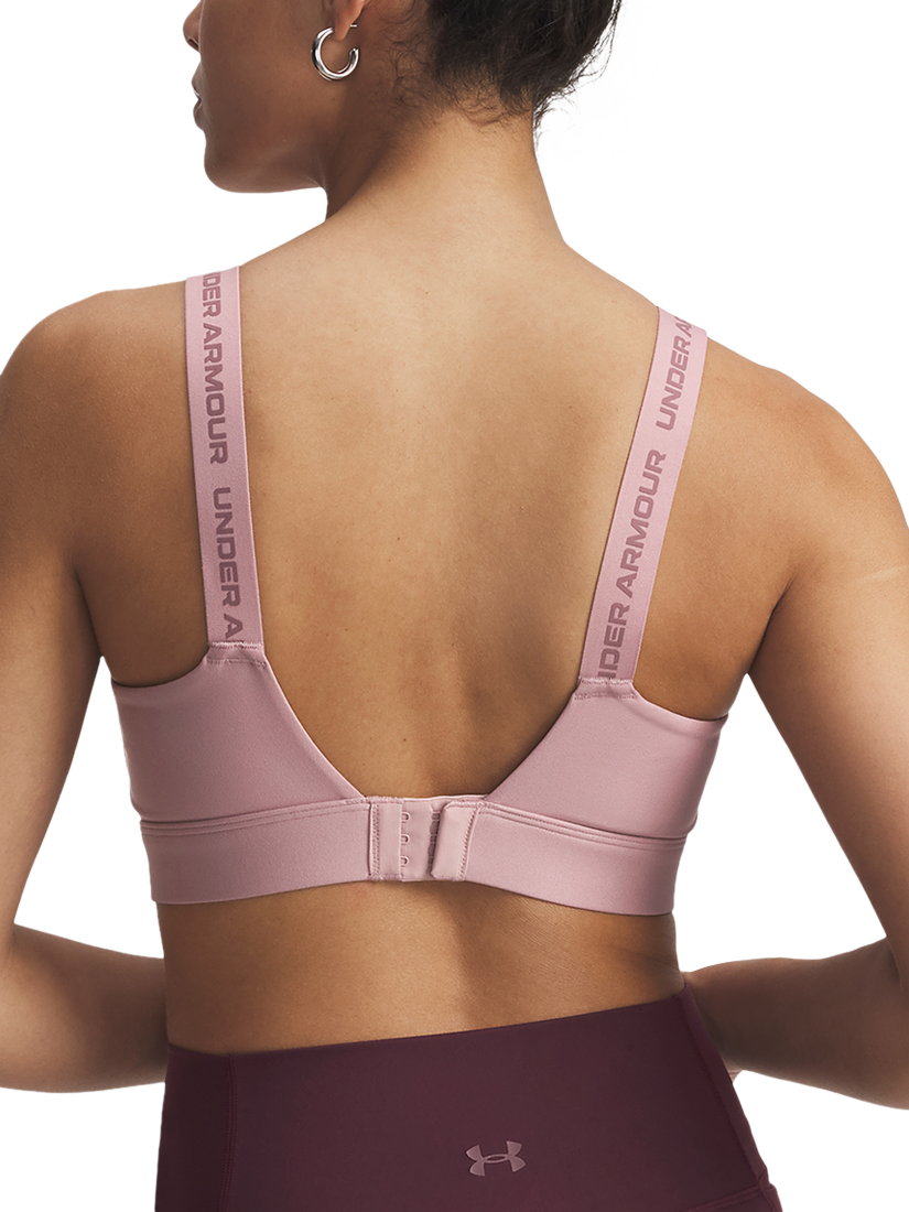 Product image 2 of 9, which shows Under Armour Infinity High 2.0 Sports Bra, Pink / Maroon Mist, XS