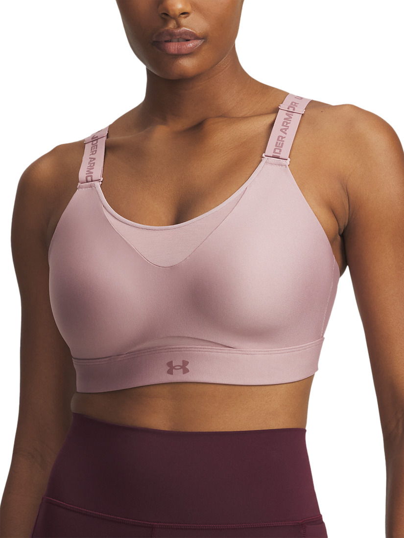 Product image 3 of 9, which shows Under Armour Infinity High 2.0 Sports Bra, Pink / Maroon Mist, XS