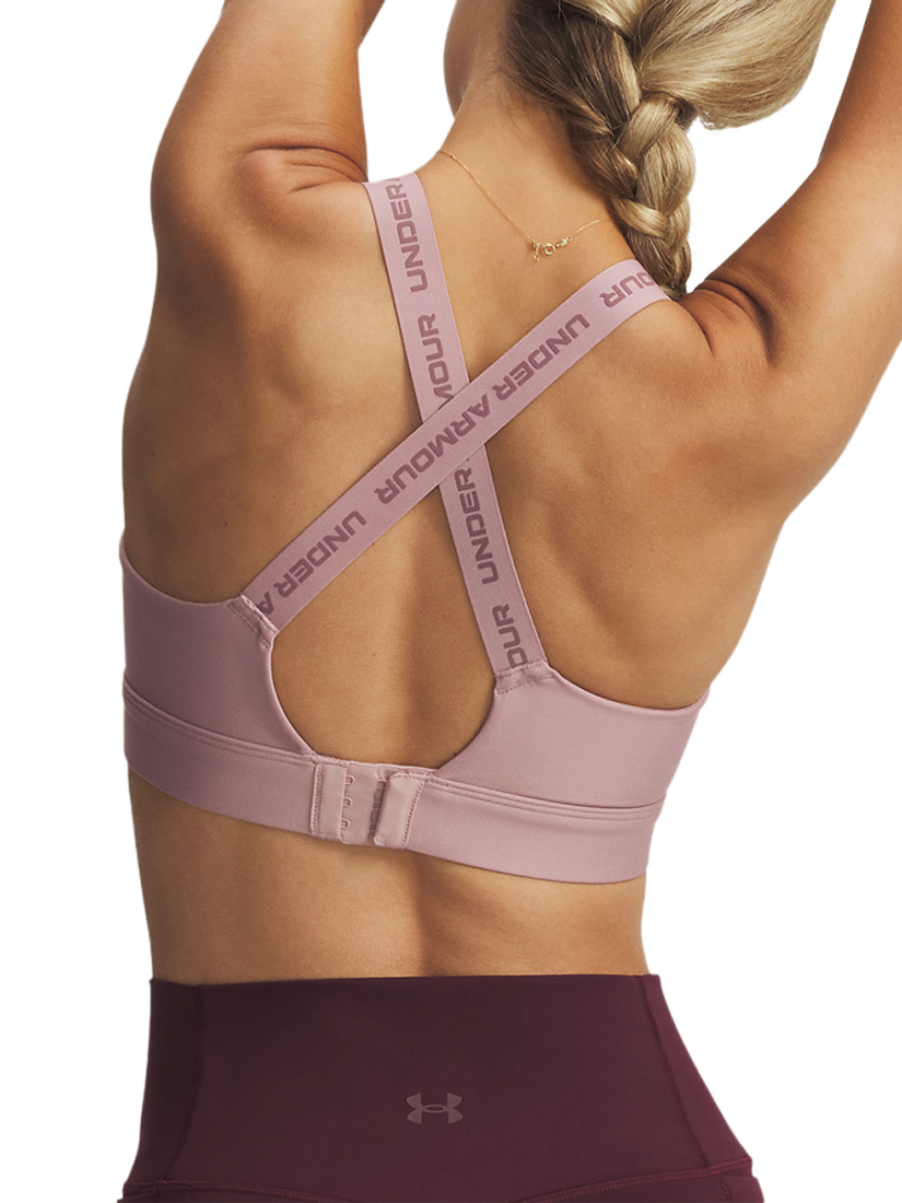 Product image 6 of 9, which shows Under Armour Infinity High 2.0 Sports Bra, Pink / Maroon Mist, XS