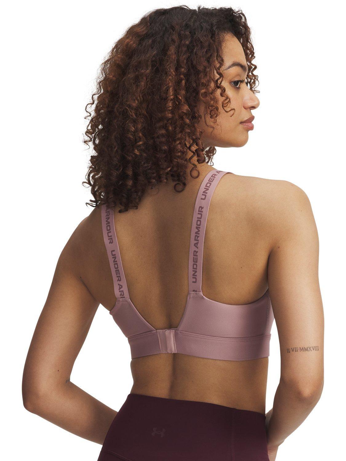 Product image 8 of 9, which shows Under Armour Infinity High 2.0 Sports Bra, Pink / Maroon Mist, XS