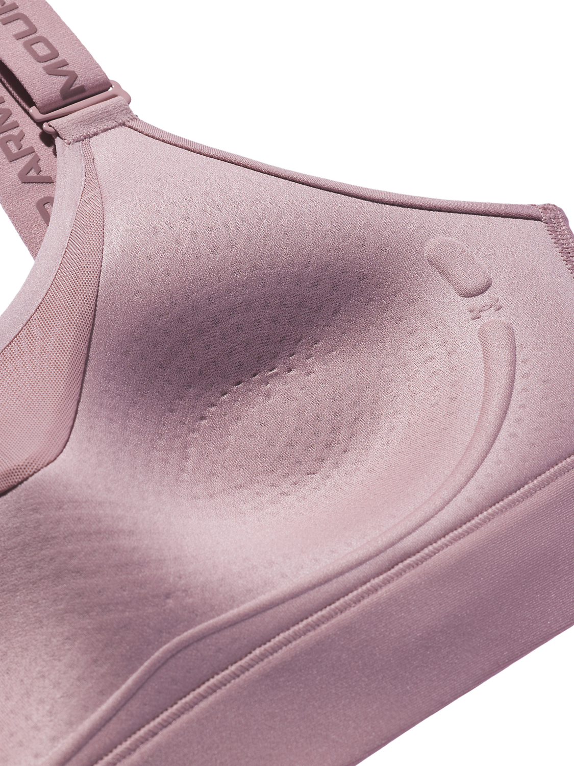 Product image 9 of 9, which shows Under Armour Infinity High 2.0 Sports Bra, Pink / Maroon Mist, XS