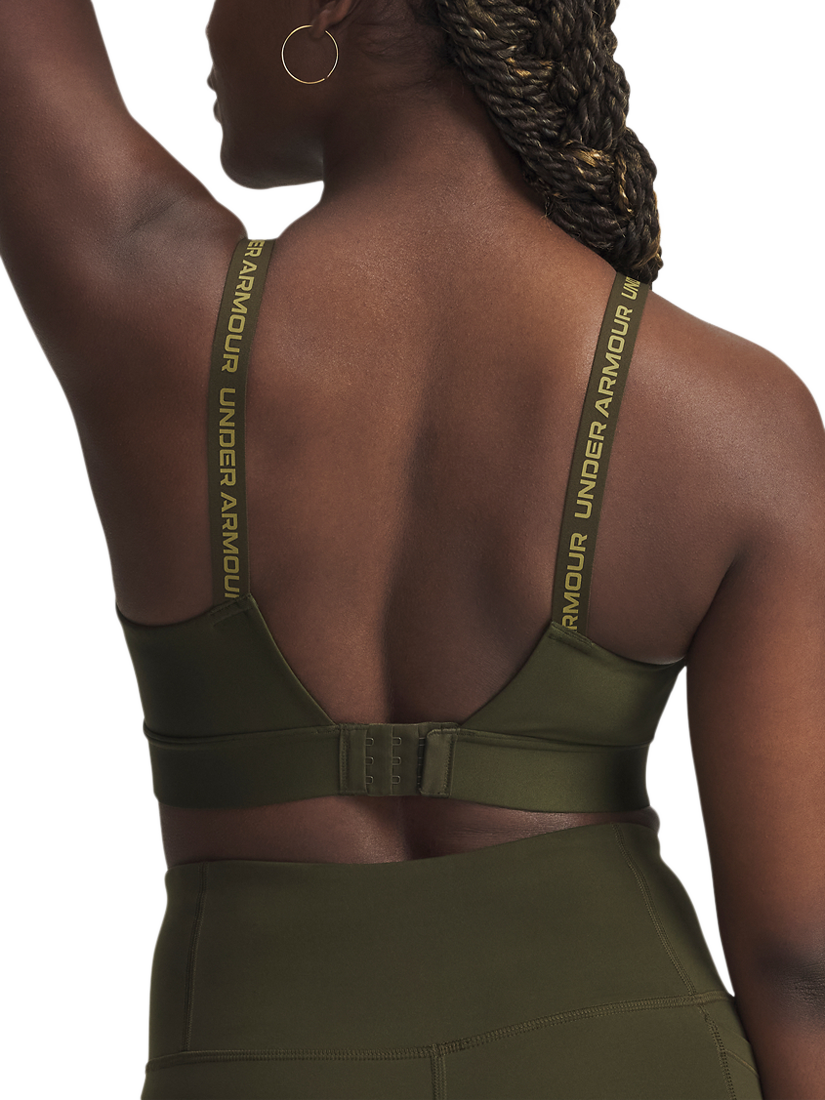 Product image 2 of 2, which shows Under Armour Infinity Mid 2.0 Padded Sports Bra, Expedition Green, XS