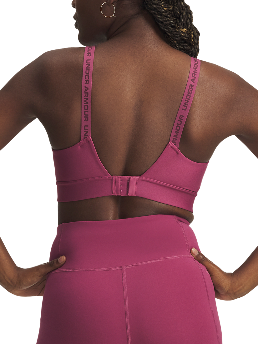 Product image 2 of 2, which shows Under Armour Infinity Mid 2.0 Padded Sports Bra, Dusk / Dark Maroon, XS